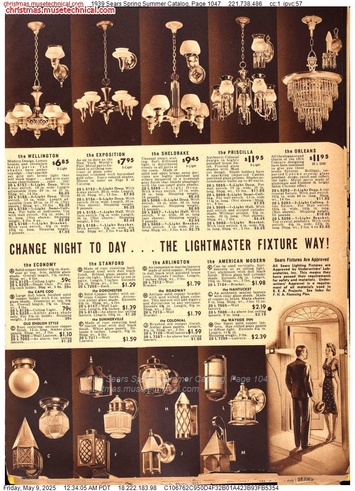 1939 Sears Spring Summer Catalog, Page 1047