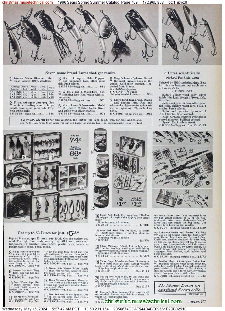 1966 Sears Spring Summer Catalog, Page 709