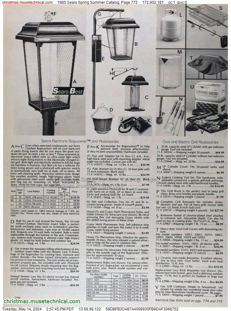 1985 Sears Spring Summer Catalog, Page 773