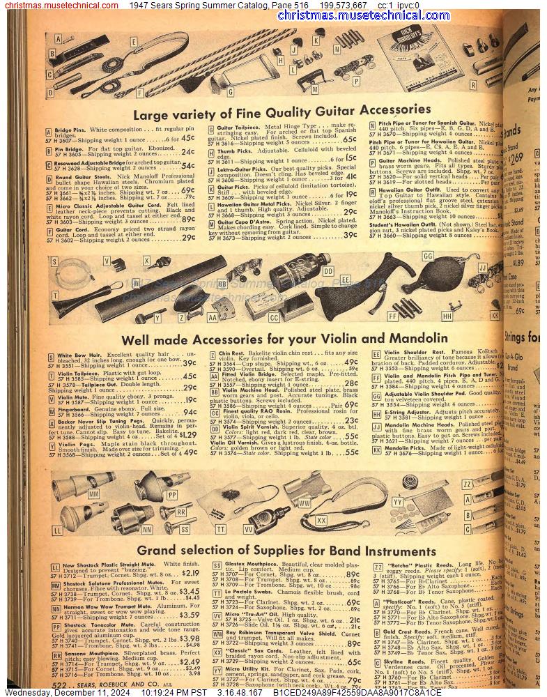 1947 Sears Spring Summer Catalog, Page 516