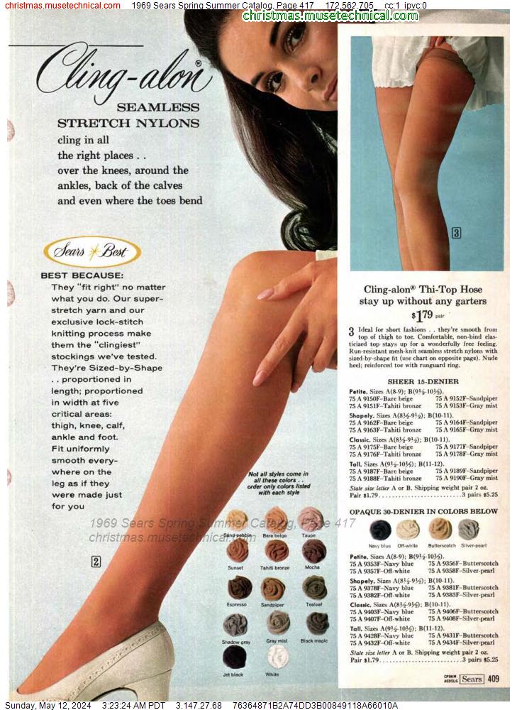 1969 Sears Spring Summer Catalog, Page 417