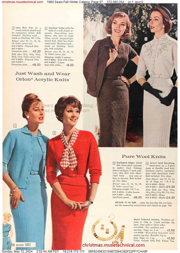 1960 Sears Fall Winter Catalog, Page 57