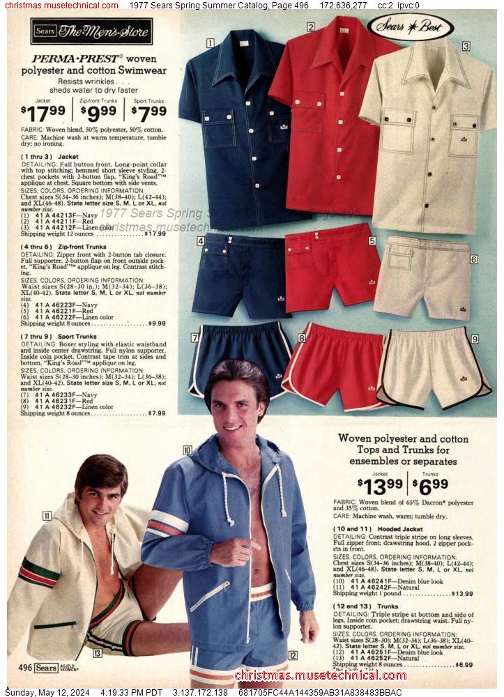 1977 Sears Spring Summer Catalog, Page 496
