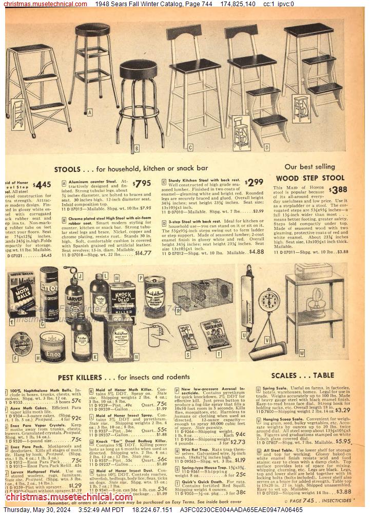 1948 Sears Fall Winter Catalog, Page 744