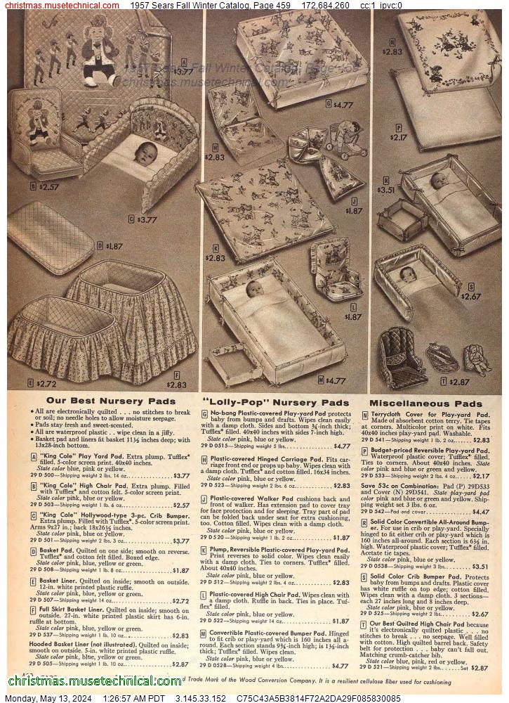 1957 Sears Fall Winter Catalog, Page 459