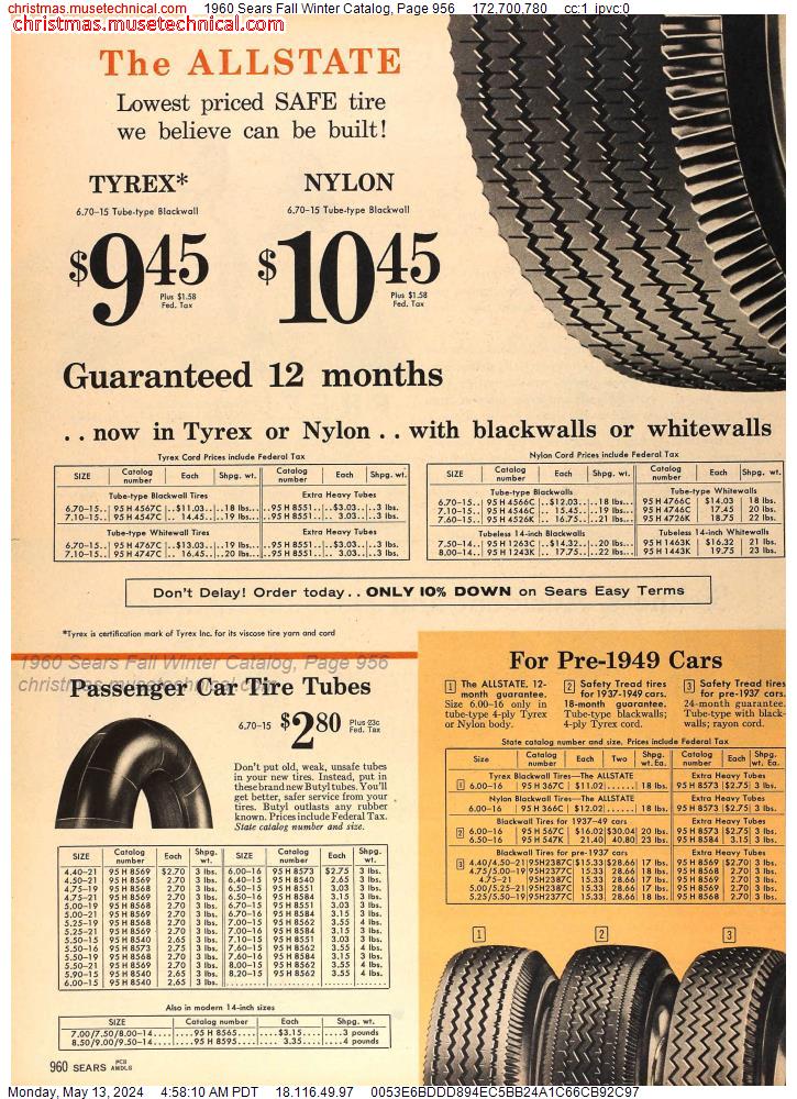 1960 Sears Fall Winter Catalog, Page 956