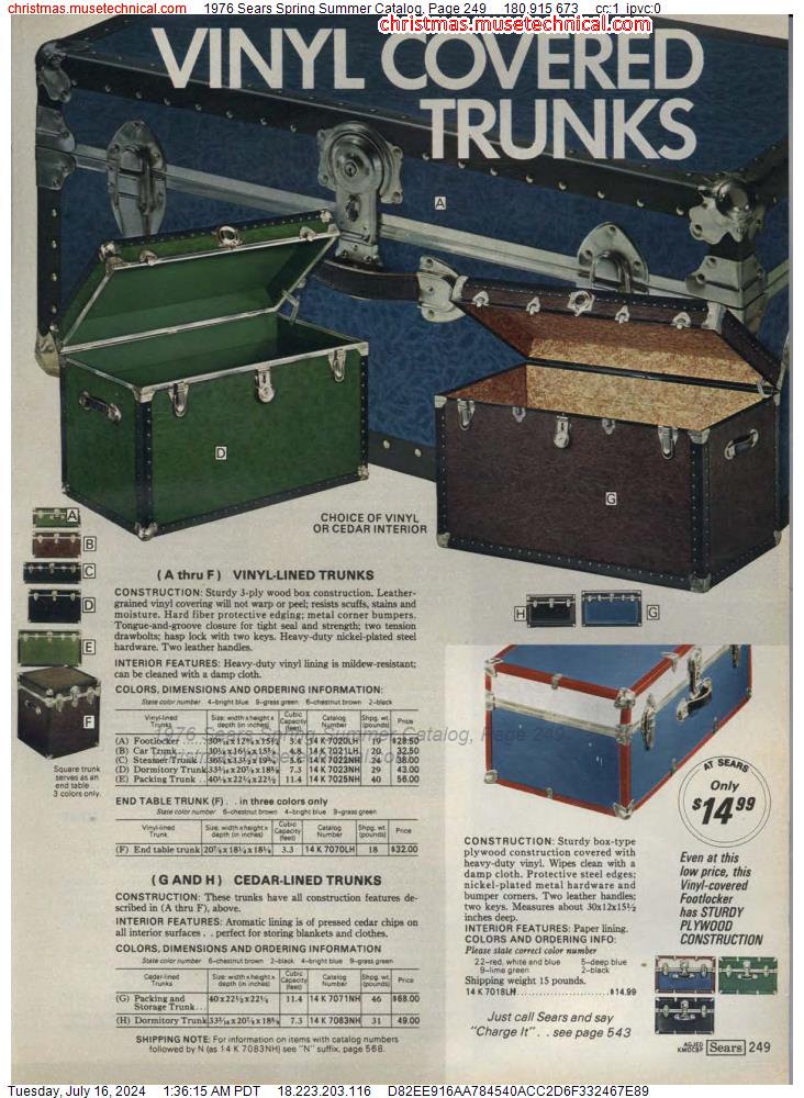 1976 Sears Spring Summer Catalog, Page 249
