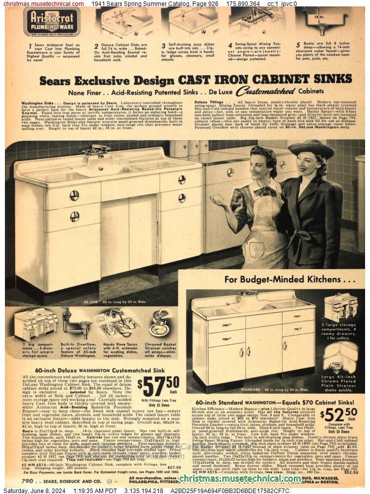 1941 Sears Spring Summer Catalog, Page 926
