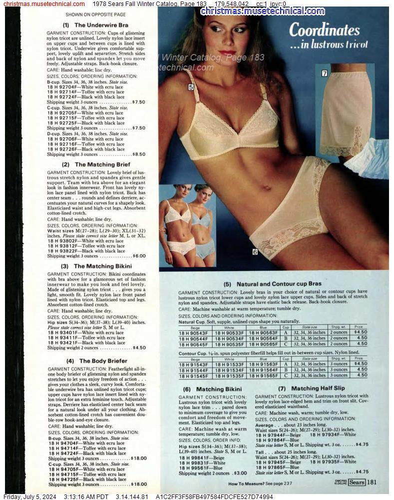 1978 Sears Fall Winter Catalog, Page 183