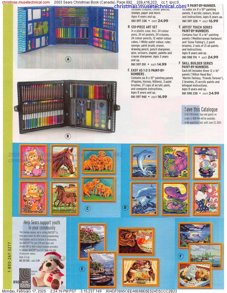 2003 Sears Christmas Book (Canada), Page 892