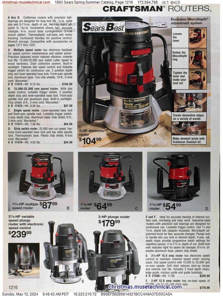 1993 Sears Spring Summer Catalog, Page 1216