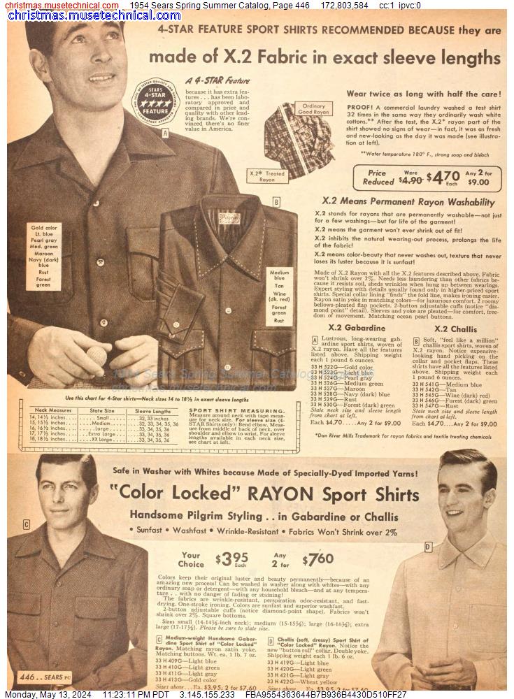 1954 Sears Spring Summer Catalog, Page 446