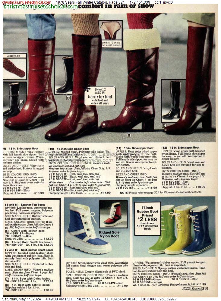 1978 Sears Fall Winter Catalog, Page 321