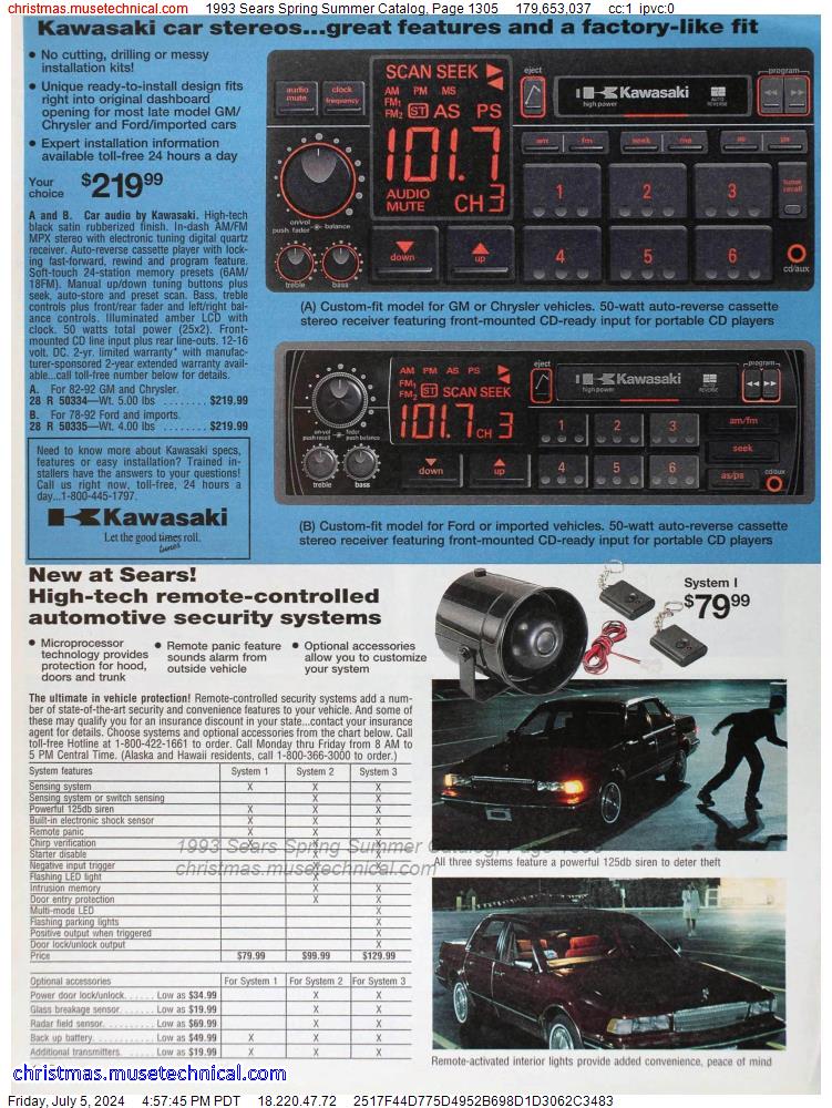 1993 Sears Spring Summer Catalog, Page 1305