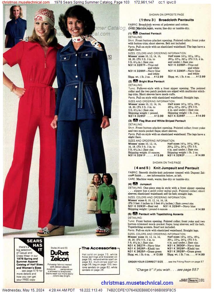1978 Sears Spring Summer Catalog, Page 103