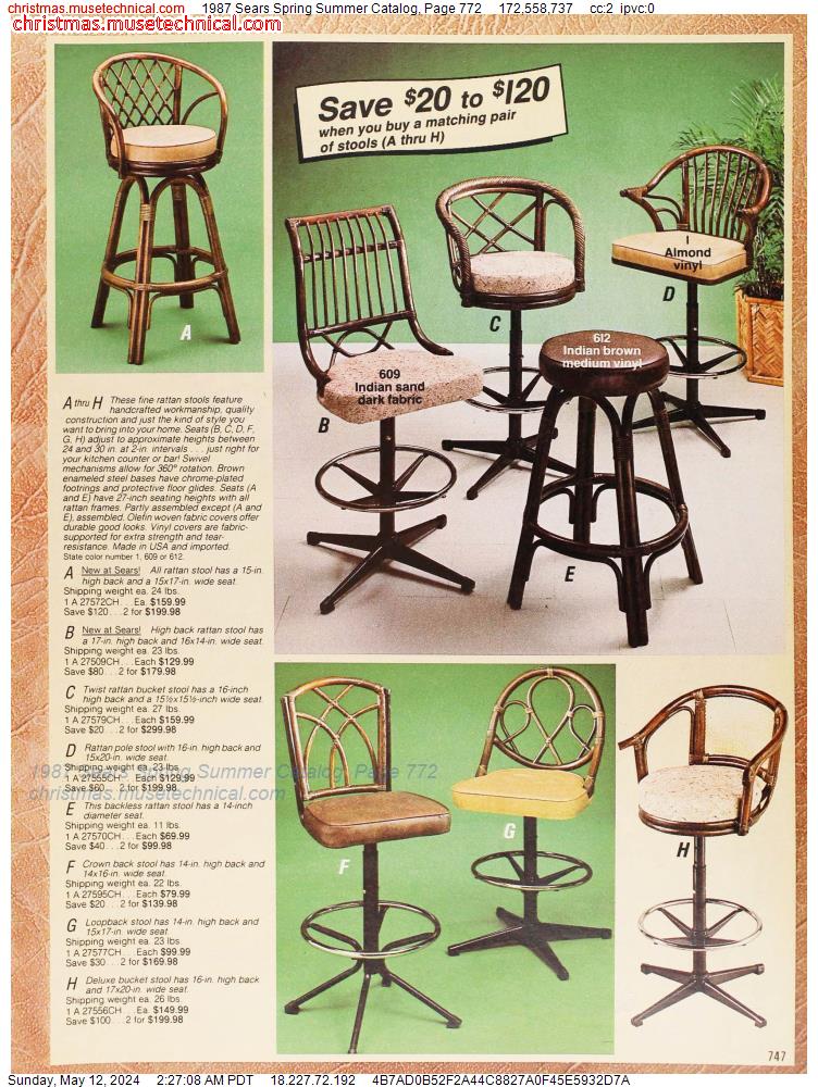 1987 Sears Spring Summer Catalog, Page 772