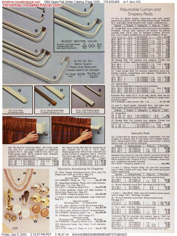 1984 Sears Fall Winter Catalog, Page 1305