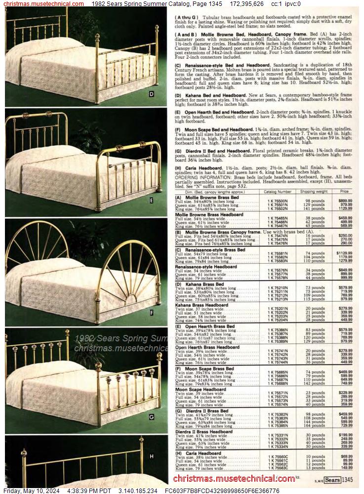 1982 Sears Spring Summer Catalog, Page 1345