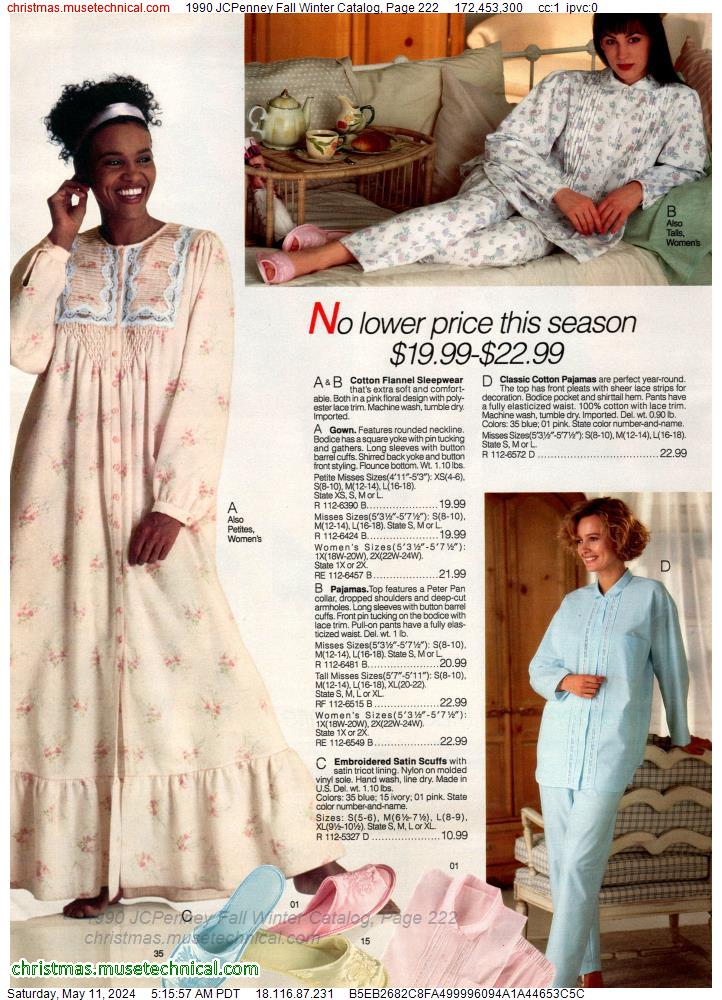 1990 JCPenney Fall Winter Catalog, Page 222