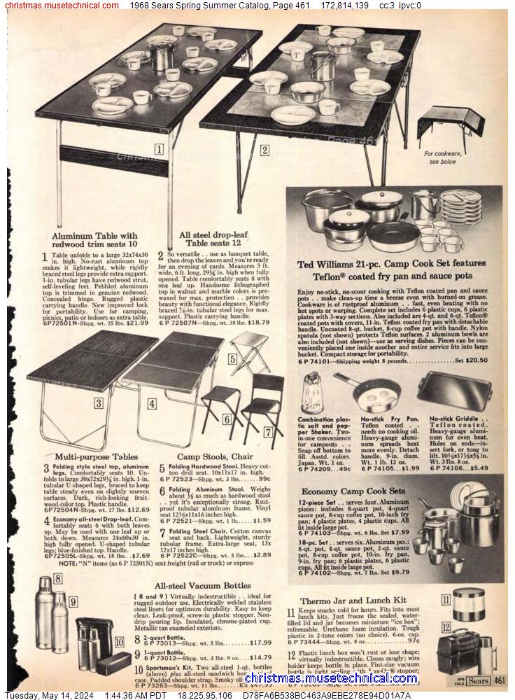 1968 Sears Spring Summer Catalog, Page 461