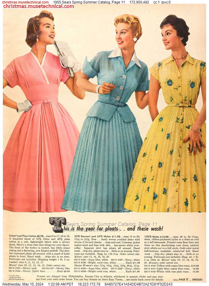 1955 Sears Spring Summer Catalog, Page 11