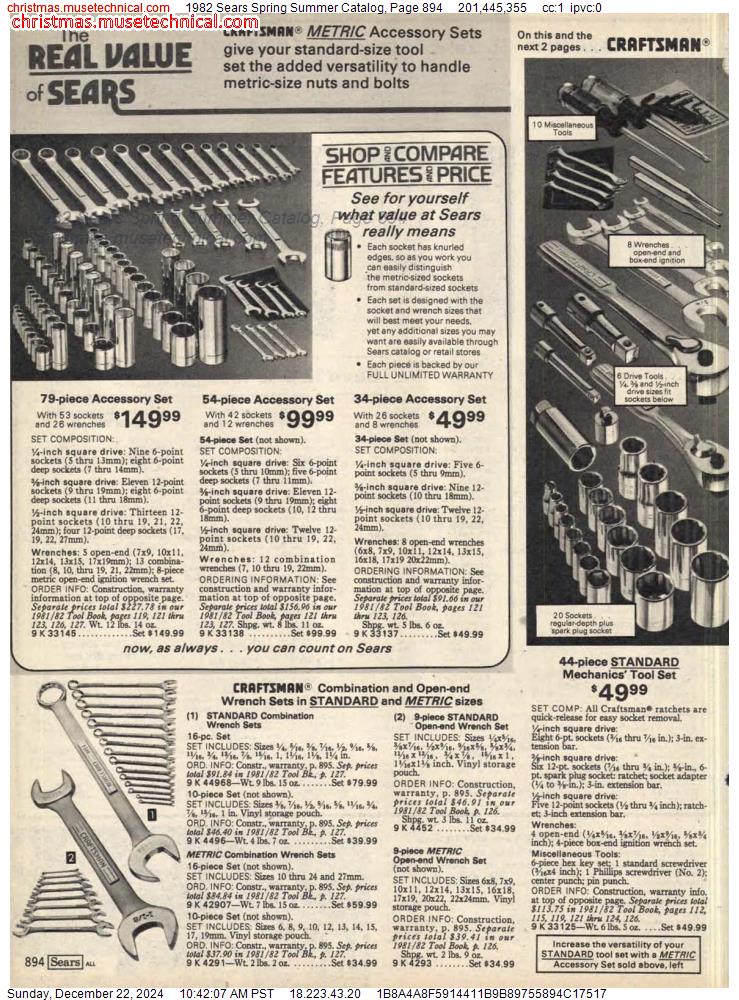 1982 Sears Spring Summer Catalog, Page 894