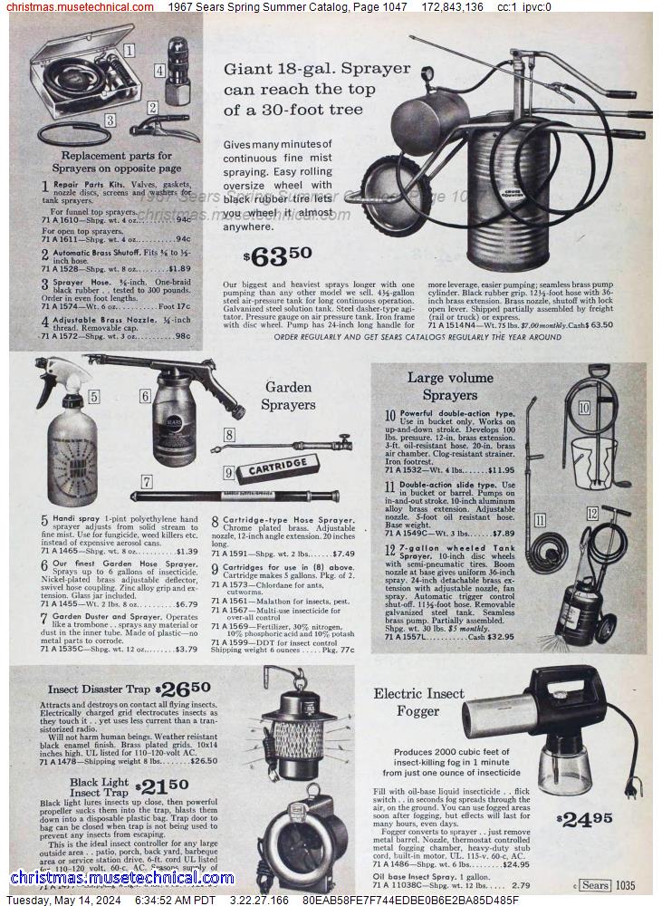 1967 Sears Spring Summer Catalog, Page 1047