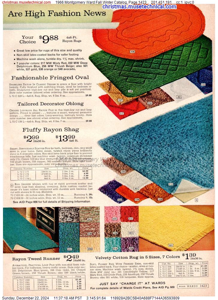 1966 Montgomery Ward Fall Winter Catalog, Page 1423