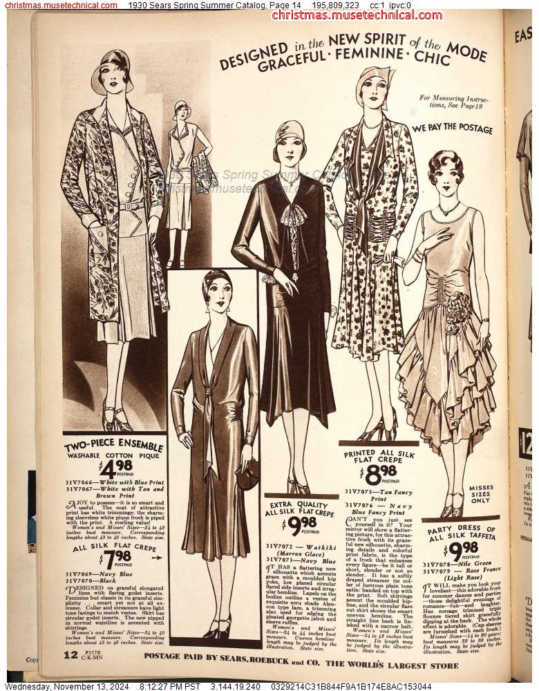 1930 Sears Spring Summer Catalog, Page 14