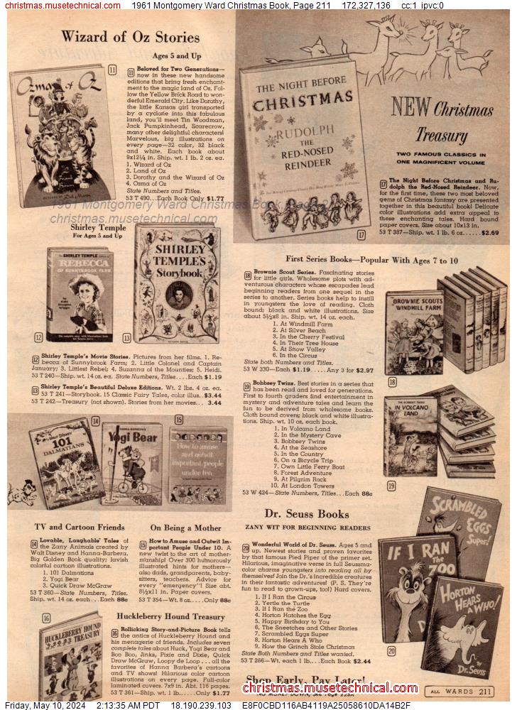 1961 Montgomery Ward Christmas Book, Page 211