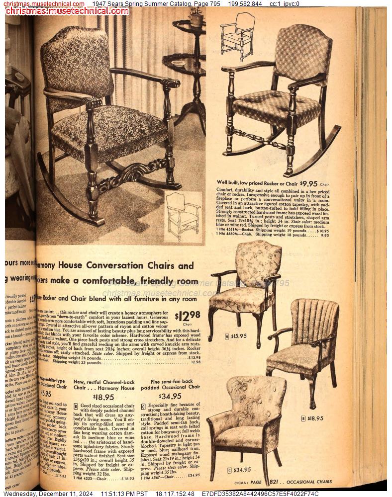 1947 Sears Spring Summer Catalog, Page 795