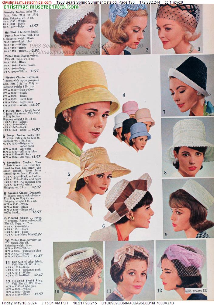 1963 Sears Spring Summer Catalog, Page 130