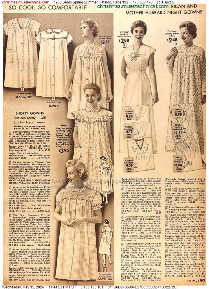1955 Sears Spring Summer Catalog, Page 193