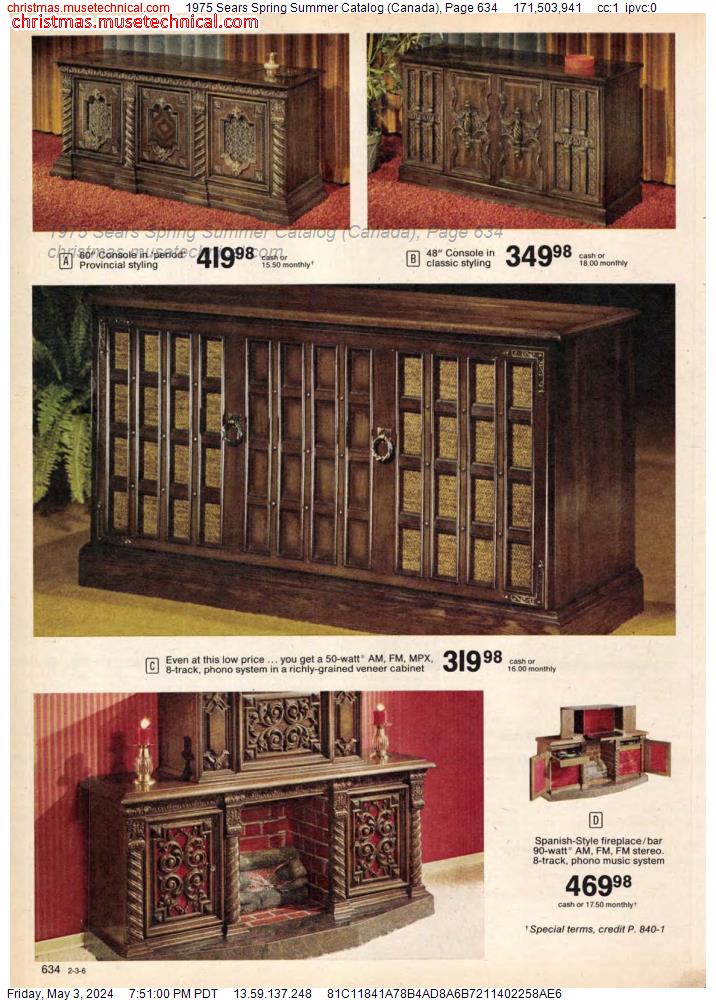 1975 Sears Spring Summer Catalog (Canada), Page 634