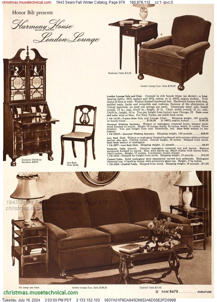 1943 Sears Fall Winter Catalog, Page 979
