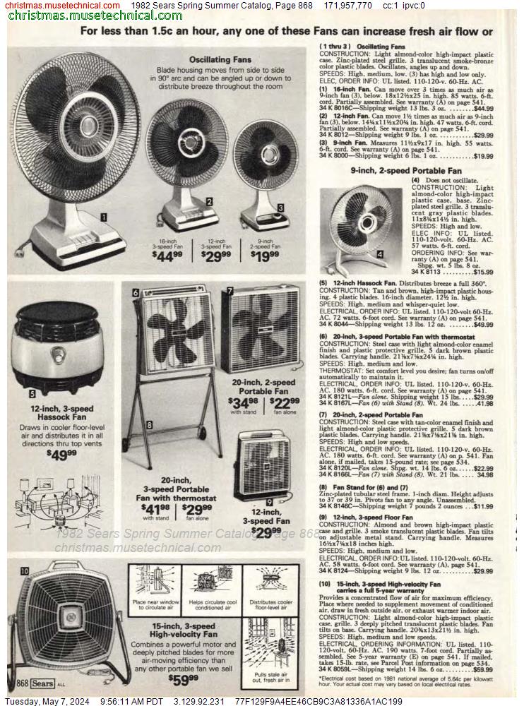 1982 Sears Spring Summer Catalog, Page 868