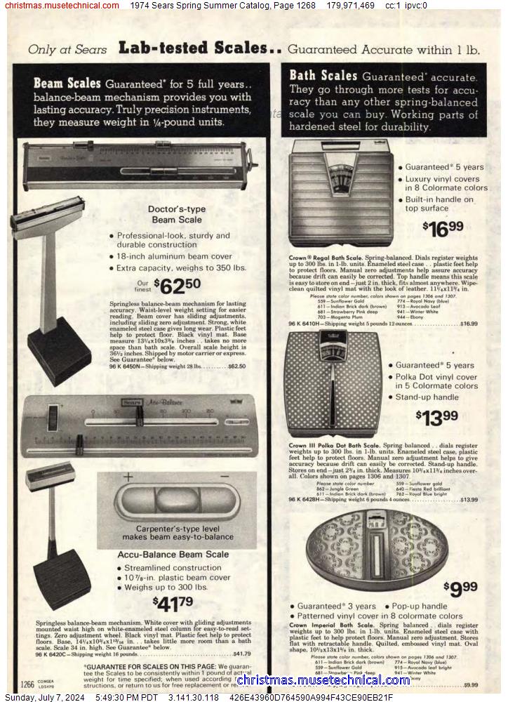 1974 Sears Spring Summer Catalog, Page 1268