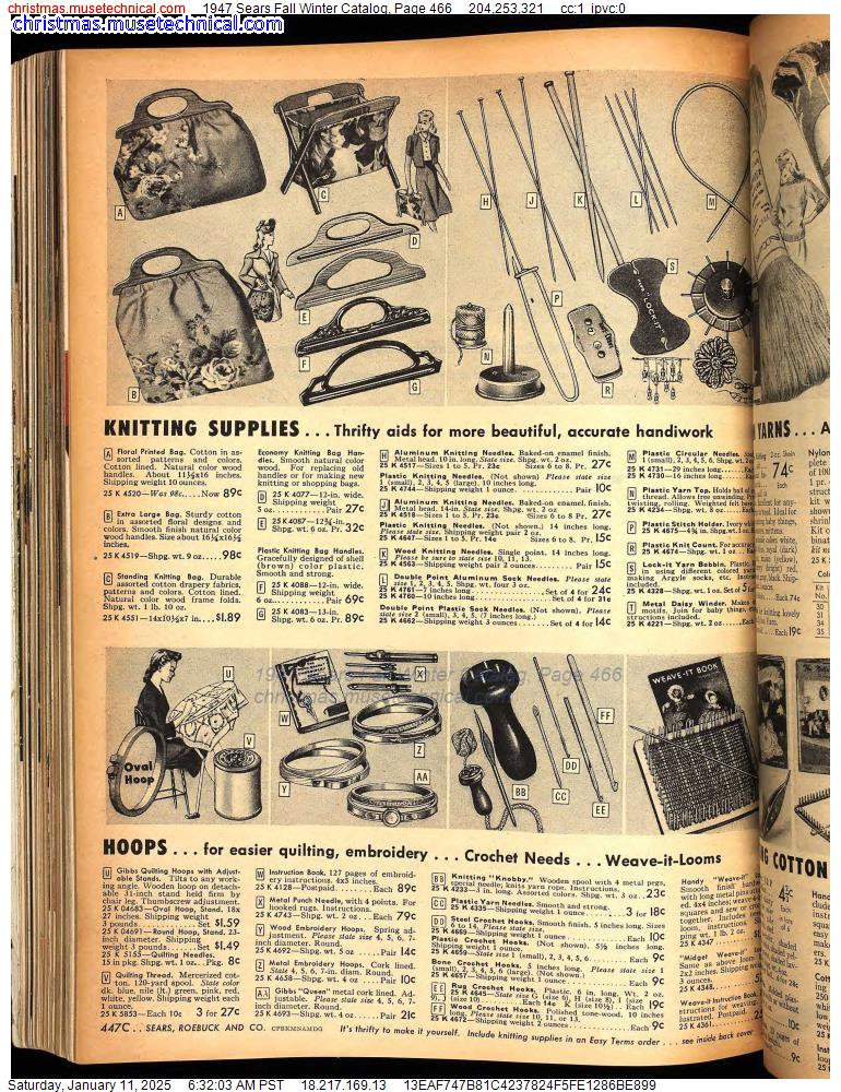 1947 Sears Fall Winter Catalog, Page 466