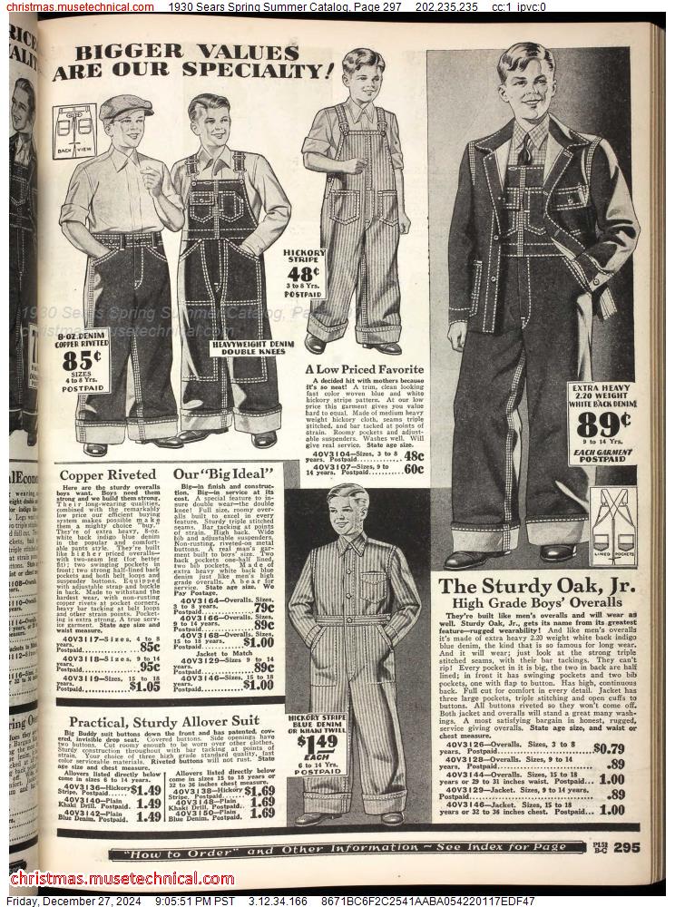 1930 Sears Spring Summer Catalog, Page 297