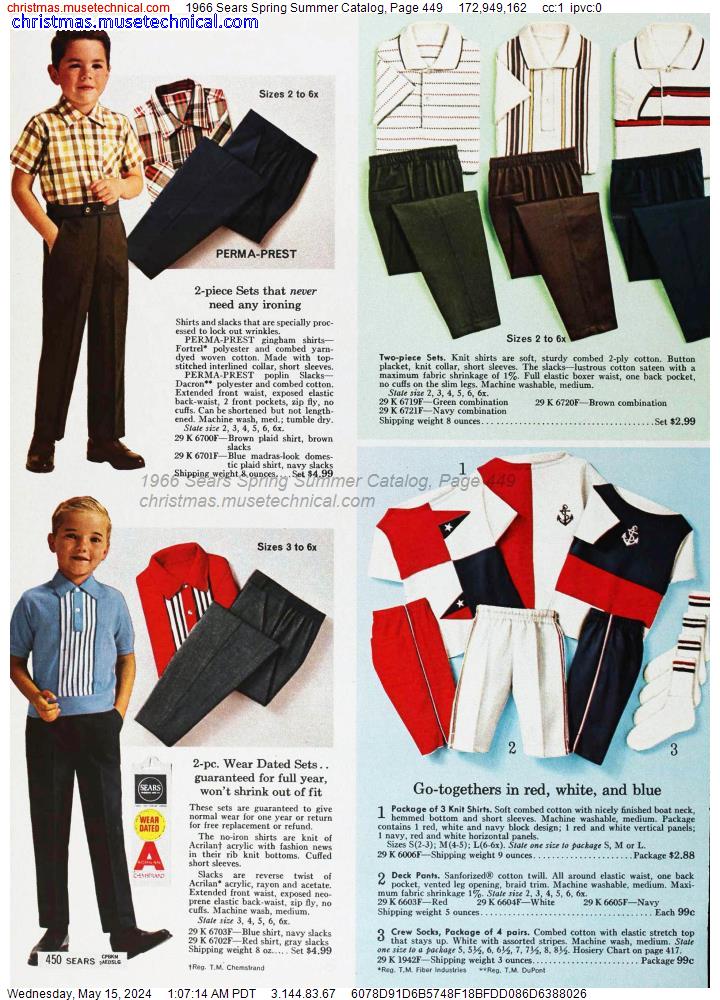 1966 Sears Spring Summer Catalog, Page 449