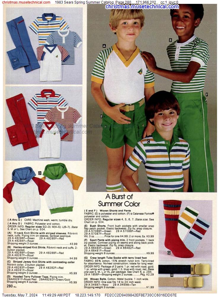 1983 Sears Spring Summer Catalog, Page 280