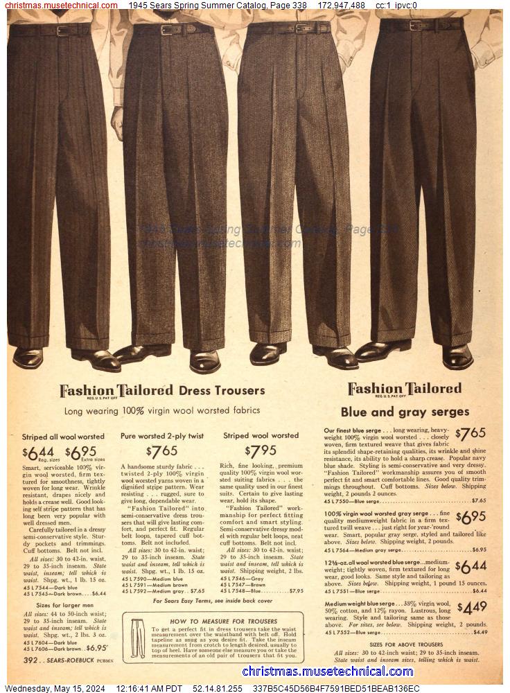 1945 Sears Spring Summer Catalog, Page 338
