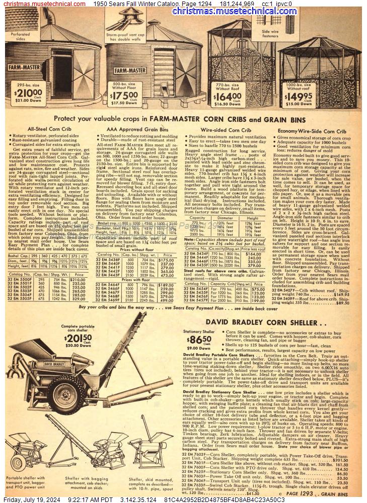 1950 Sears Fall Winter Catalog, Page 1294
