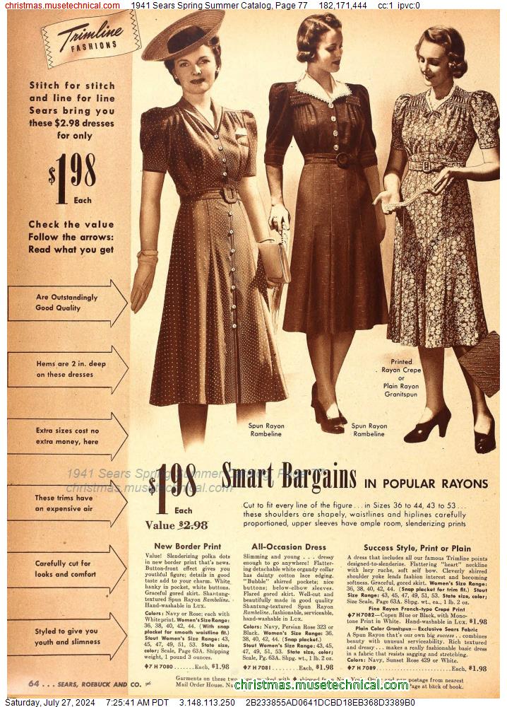 1941 Sears Spring Summer Catalog, Page 77