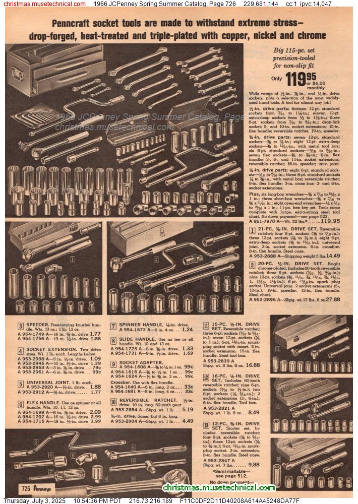 1966 JCPenney Spring Summer Catalog, Page 726