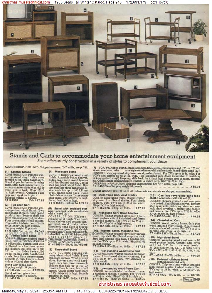 1980 Sears Fall Winter Catalog, Page 945