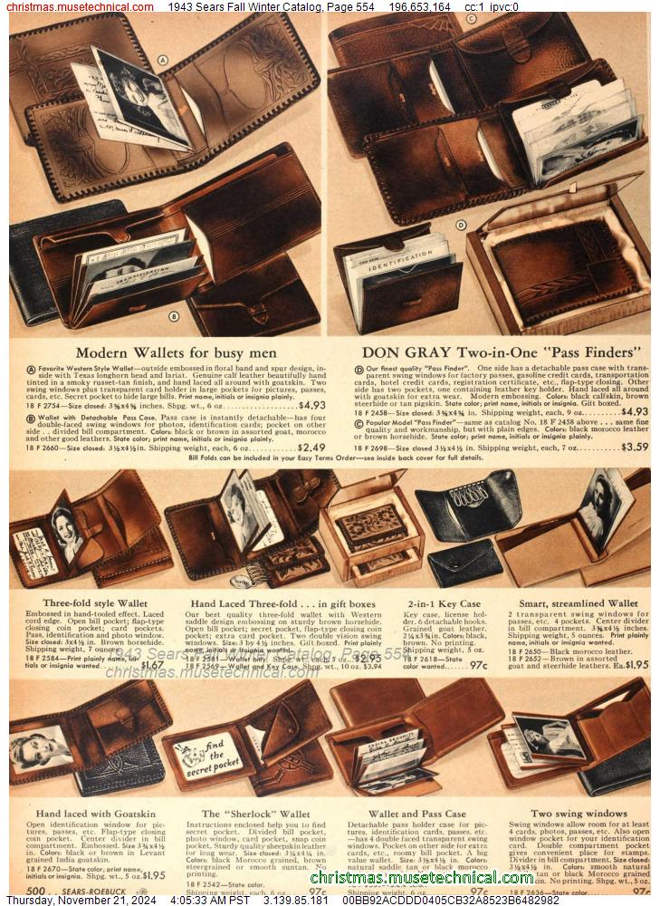 1943 Sears Fall Winter Catalog, Page 554