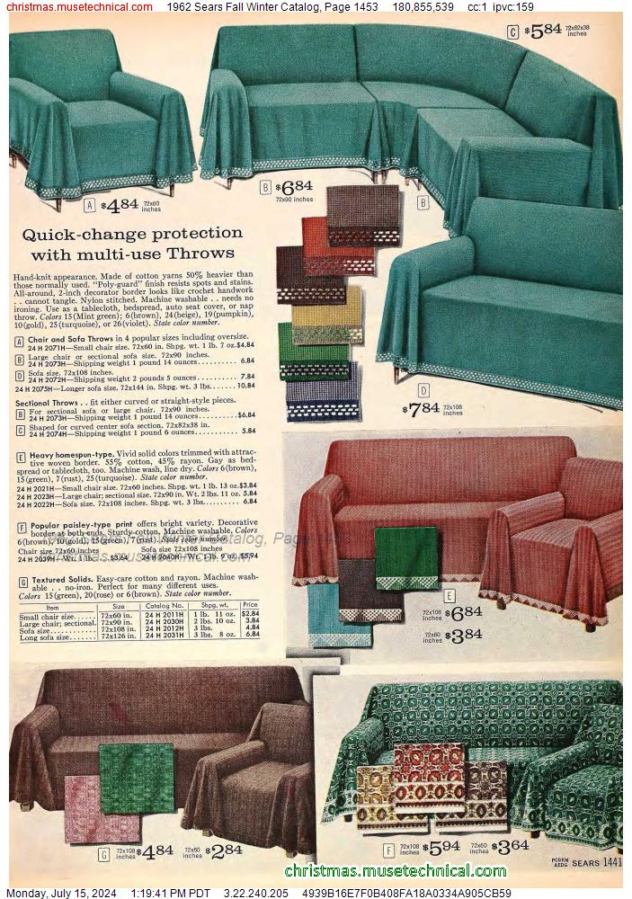 1962 Sears Fall Winter Catalog, Page 1453