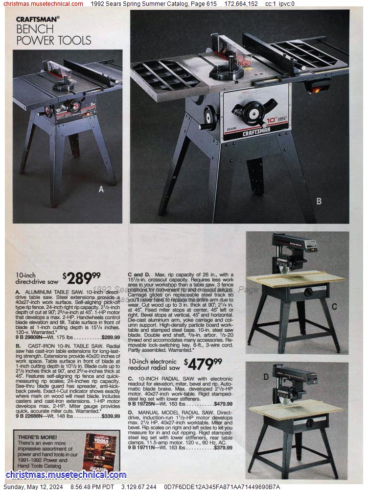 1992 Sears Spring Summer Catalog, Page 615