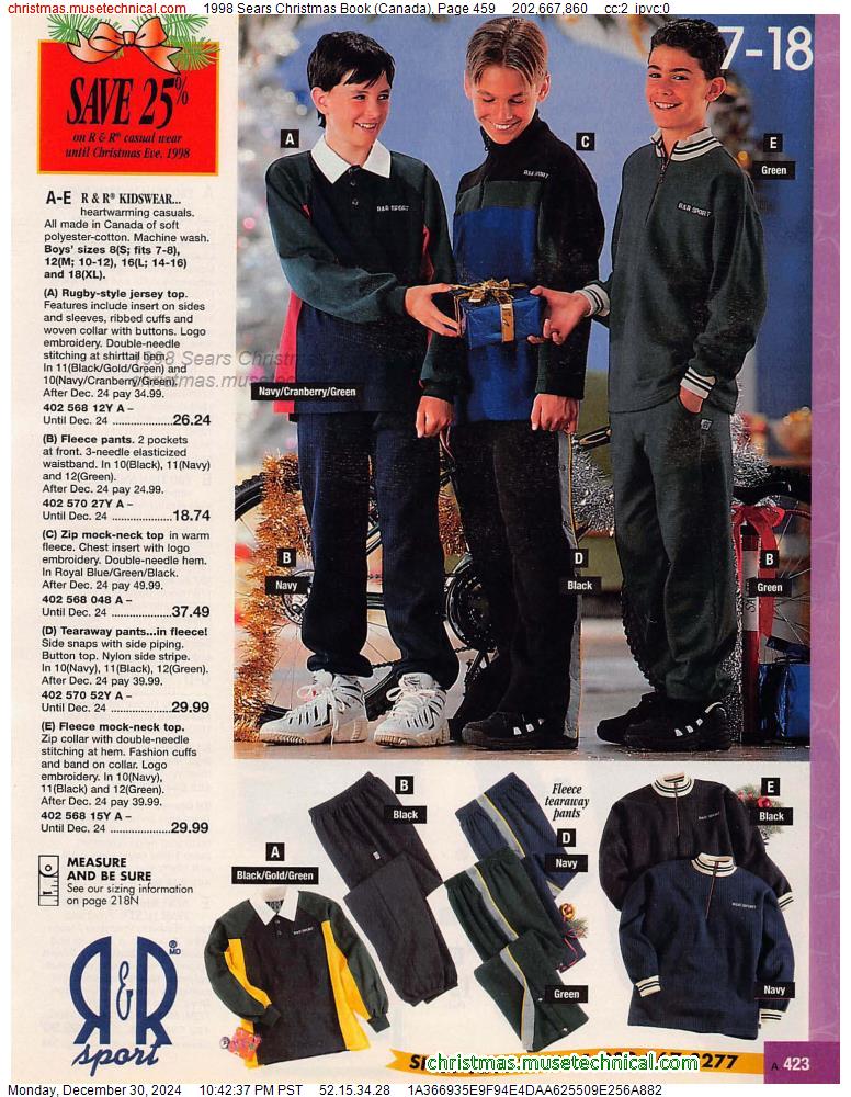 1998 Sears Christmas Book (Canada), Page 459